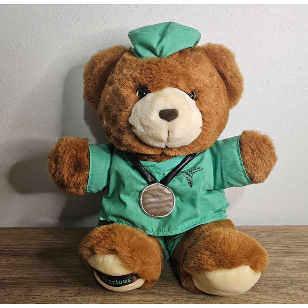 Dandee Teddy Precious Get Well Soon Doctor or Nurse Bear in Scrubs Dan Dee Plush